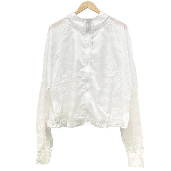 NWT Zyia Active White Sheer Breeze Hooded Jacket Windbreaker Women’s Size XXXL - Picture 2 of 16
